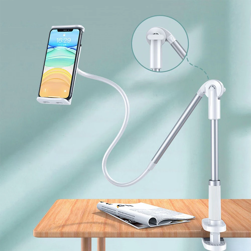 Universal Gooseneck Cell Phone Holder Lazy Bracket Flexible Long Arms Mobile Phone Stand