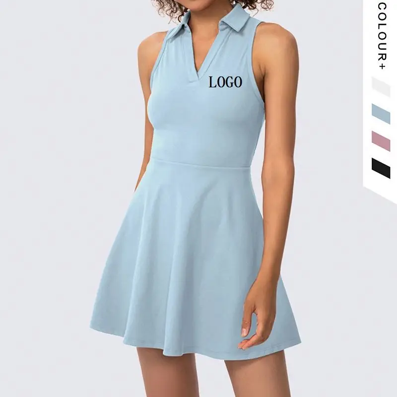 drop shipping Golf Clothing Dropshipping Custom Logo Nylon Yoga Workout Clothing Athletic Women Tennis Apparel Tennis Skirt