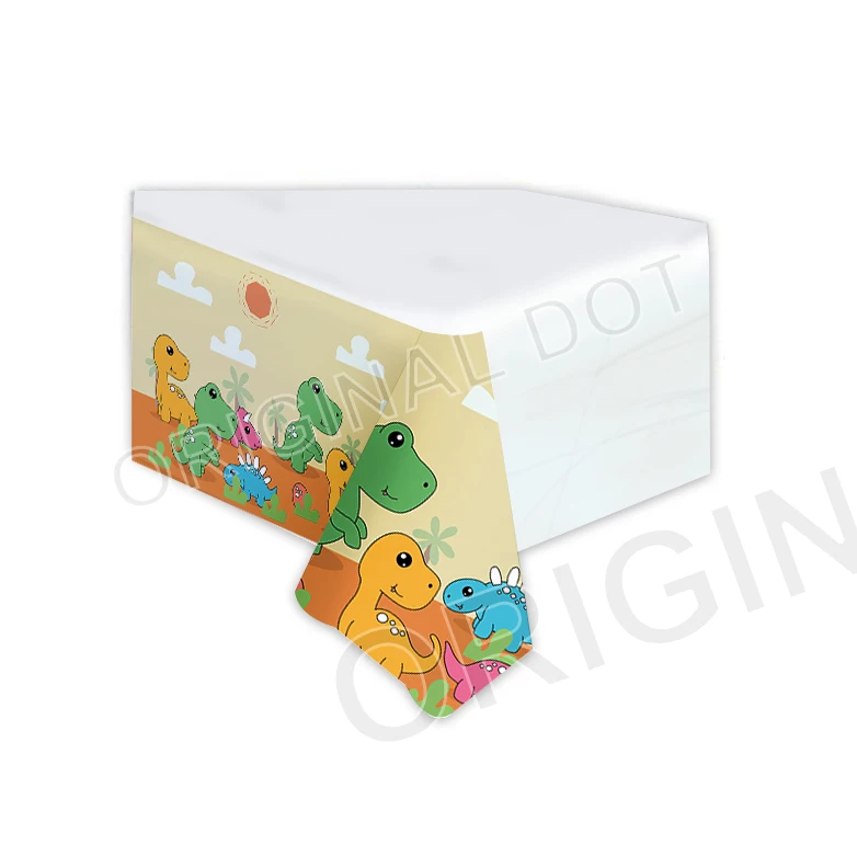 Cartoon Dinosaur Disposable Paper Tableware Party Set For Customized Design