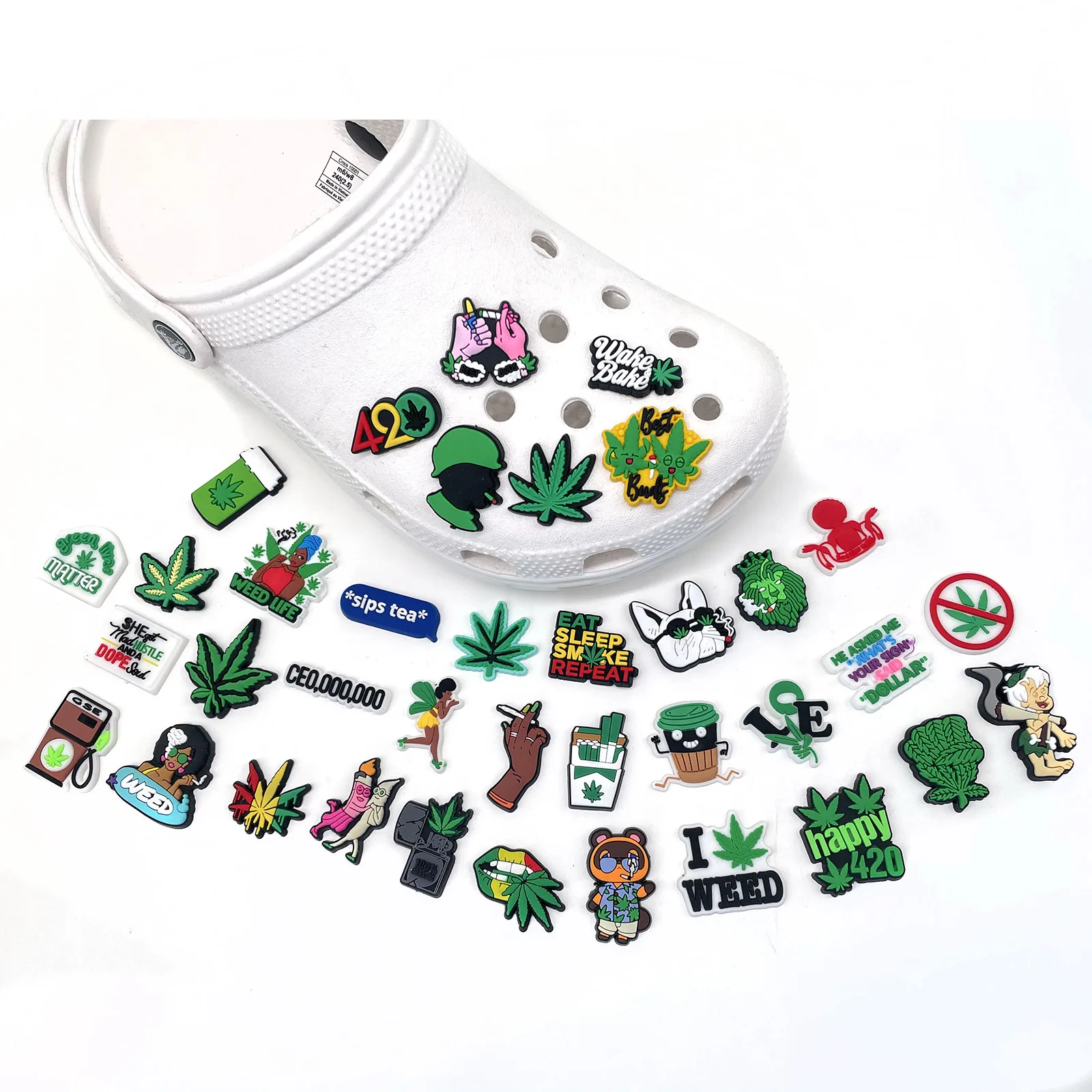 2024Novelty Cartoon Cute Removable PVC Soft Shoe charms wholesale clog shoe charm Decoration custom kids Shoe charms