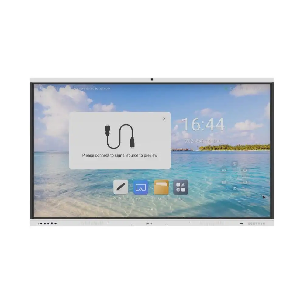 Оптовая продажа, дешевая Интерактивная плоская панель 4K UI Multi-Touch с двумя ручками (Iwb)