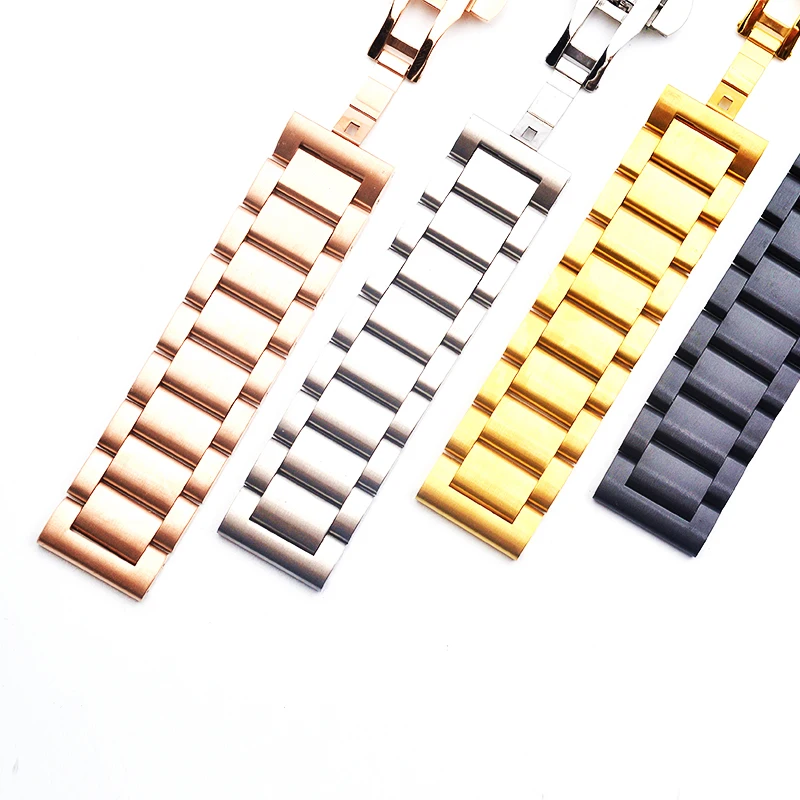 Hot product premium all brushed surface stainless steel quick release watch bracelet for smart watch band