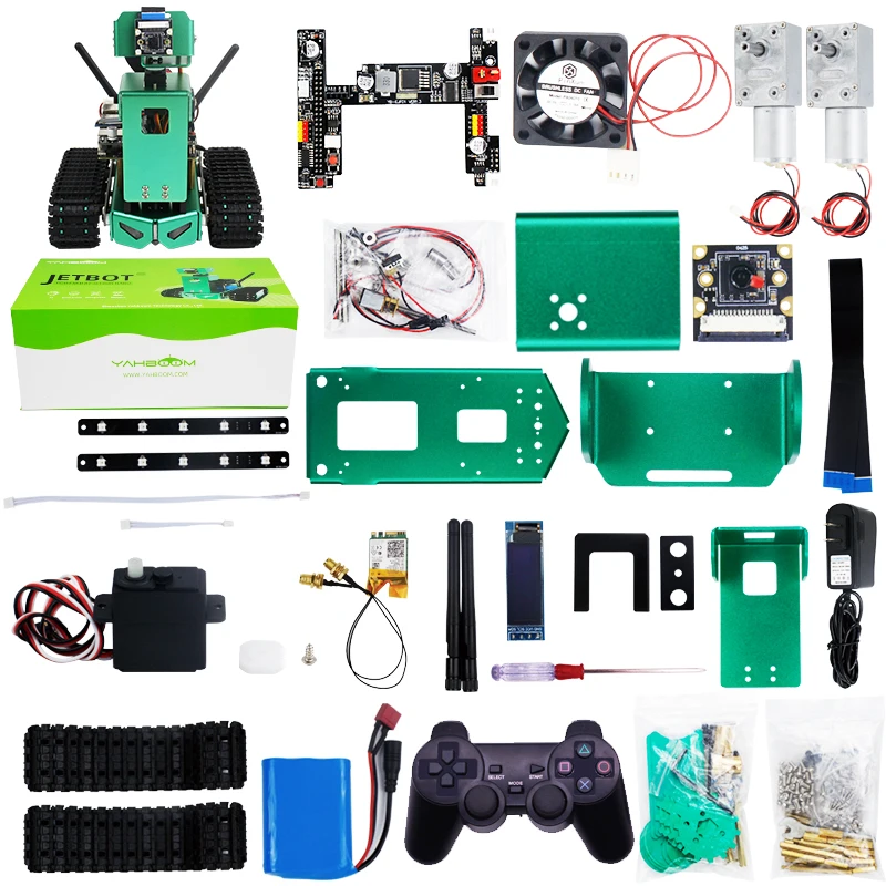  Yahboom Python Programming Nvidia Jetbot AI Robot Tank Car for jetson nano b01compatible with