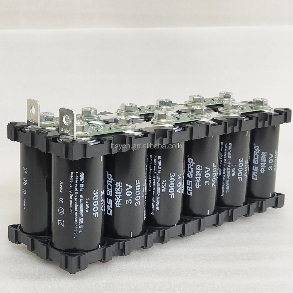 Factory Direct Energy storage emergency start power supply 36V 250F supercapacitor 3V 3000F 3000 farad Super capacitor