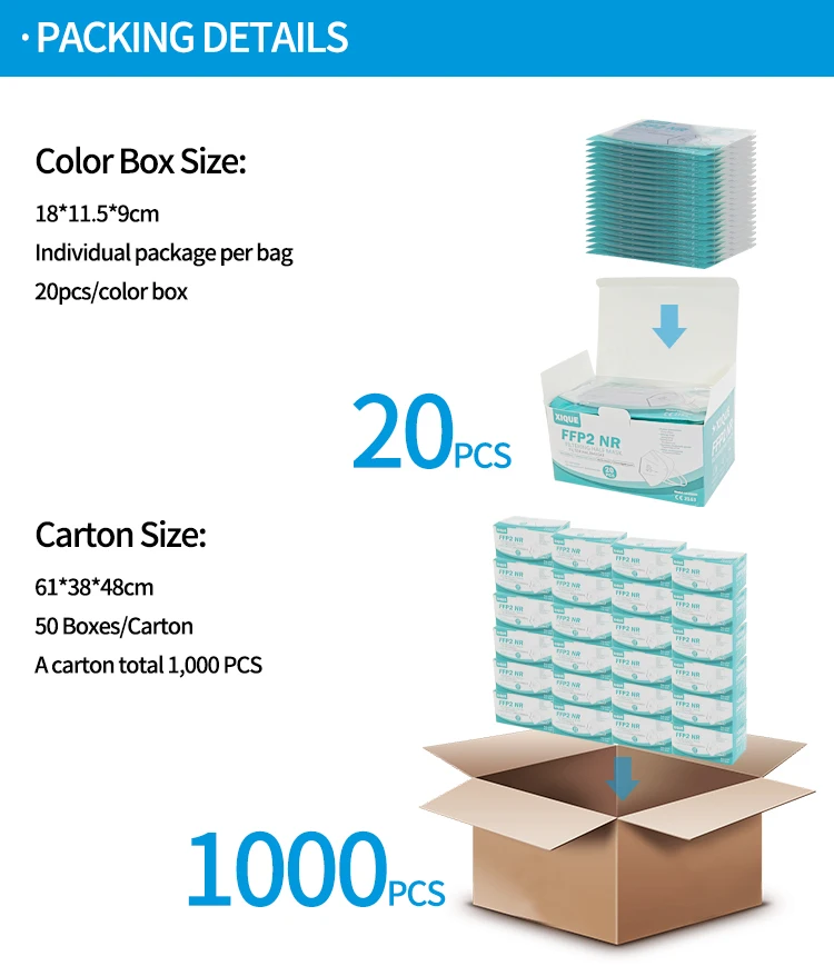 XIQUE LKZ1510 12 цветная FFP2 маска от производителя черный зеленый одноразовый фильтр Atemschutzmask Mascarillas