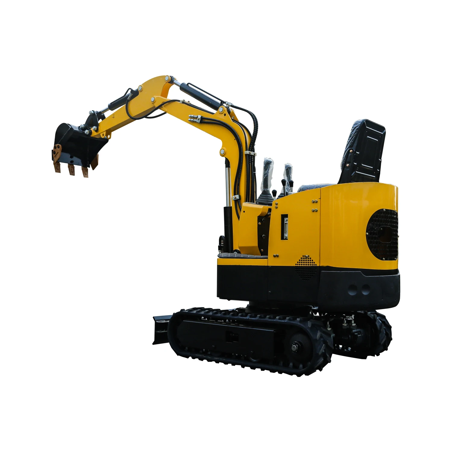 mini digger 1.5 ton mini small garden walking trench digger wheel shovel