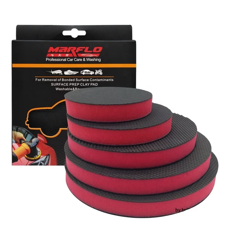 Средний класс волшебна подушечка из глины бар перчатка по уходу за автомобилем Чистящая полирующая губки мытья тряпочка для нанесения воска для ремонта автомобильных красок кожи BT-6012M