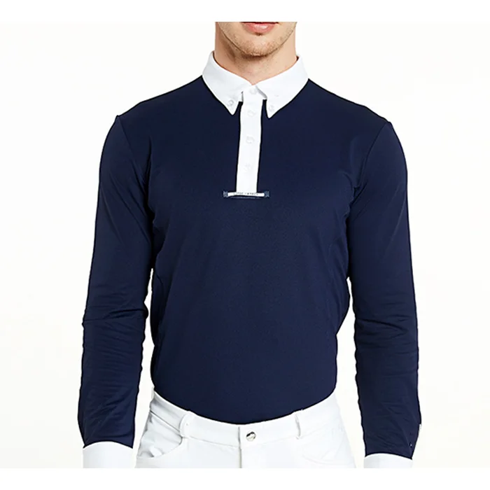 Wholesale equestrian T-shirt long sleeve spring and summer thin breathable male horse racing clothing riding clothes