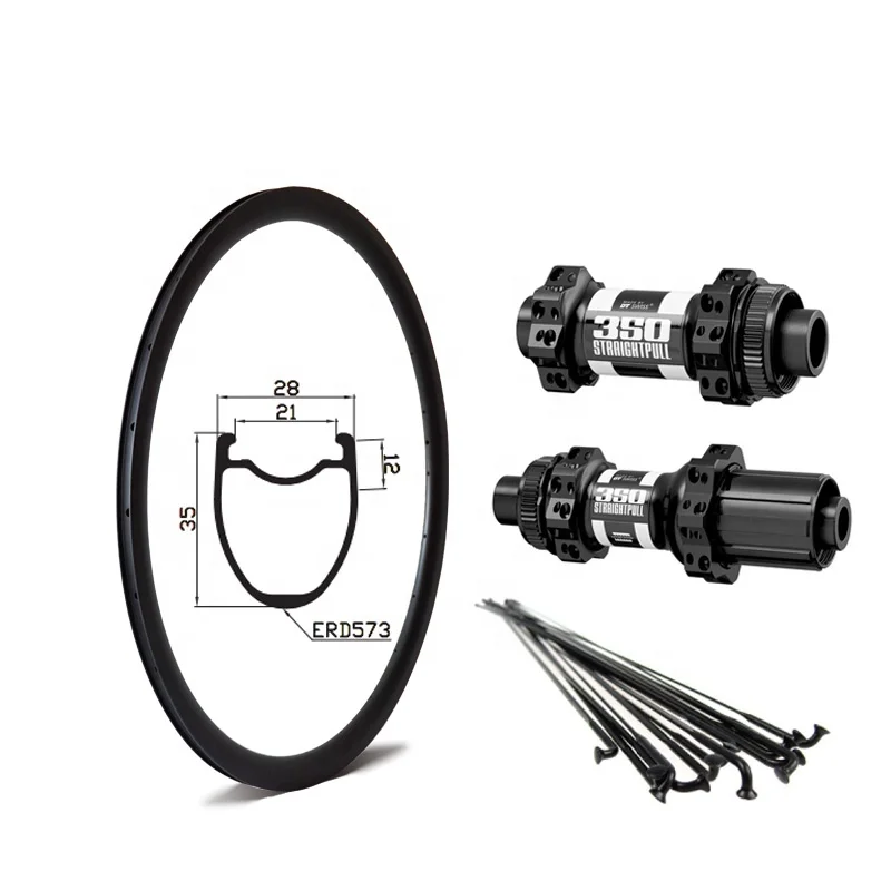 GoFast Carbon Wheels Road Bike Wheelset Disc 35mm Tubeless Bicycle Wheels 25mm Width Carbon 700c Wheelset