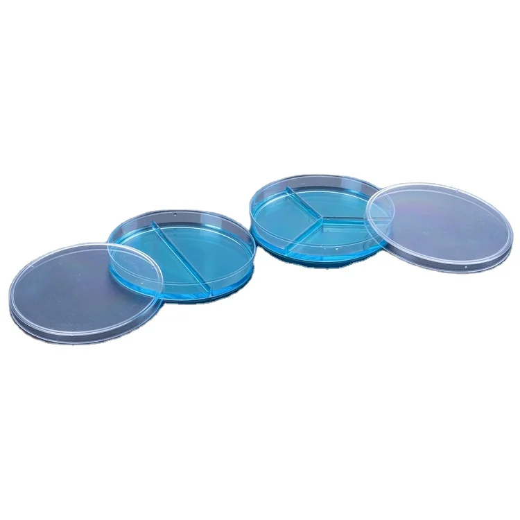 Lab Use sterile 2 3 4 Rooms 90mm Plastic Petri Dishes Disposable