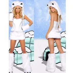 Factory hot sale realistic woman toddler man polar bear sexy animal costume