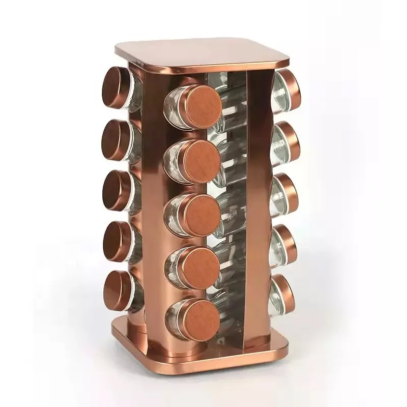 Wholesale Multi Tiers Stainless Steel Vertical Round Rotating Spice Rack