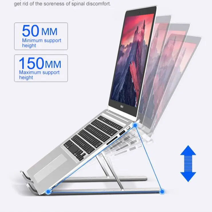 Портативный складной ноутбук macbook алюминиевый держатель для ноутбука с регулируемой высотой