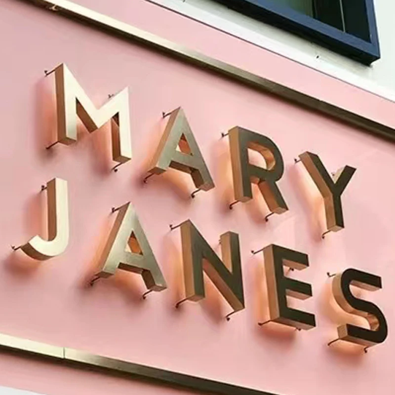 Led Logo Samples And Brand Emblem 3D Logo Signs Metal Sign Of Business Name Interior Sign