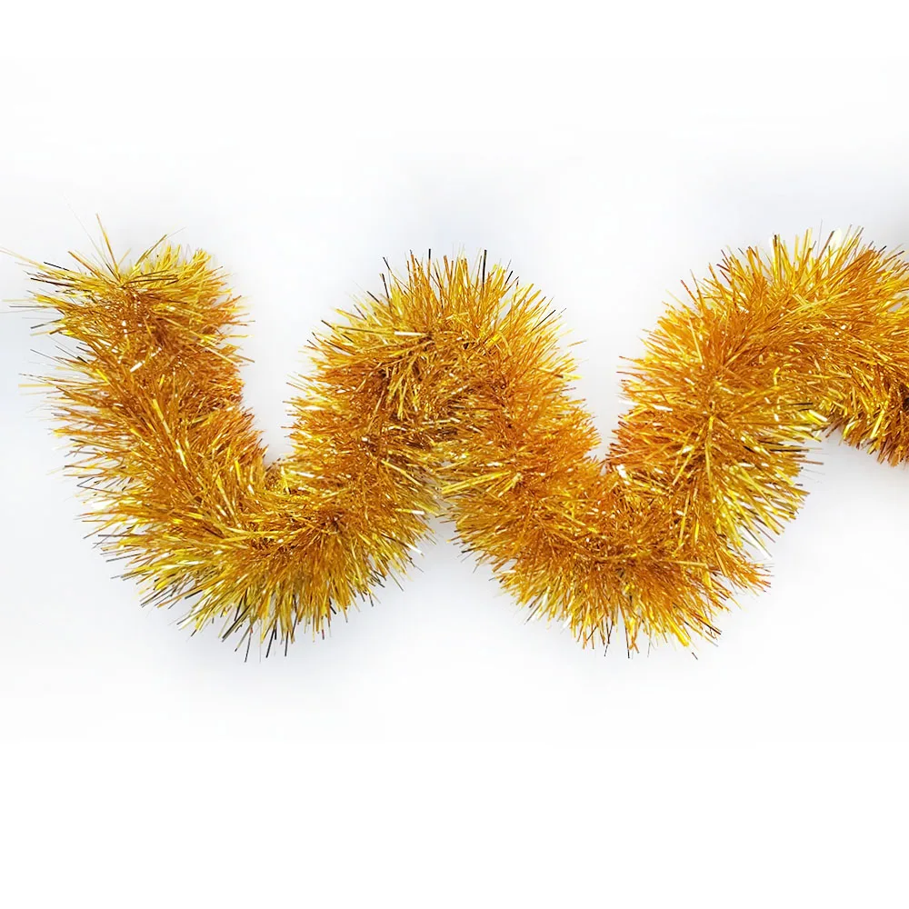 PET multiple colors optional christmas tree decoration tinsel garland wedding party decoration supplier xmas tinsel garland