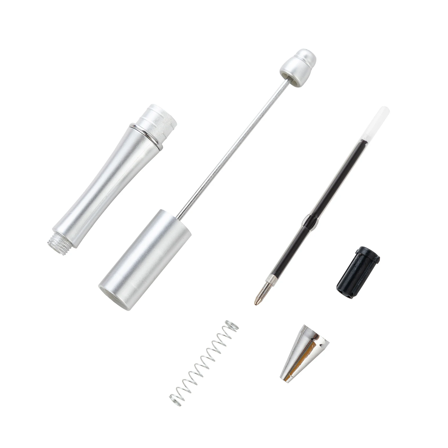 Hot Sale Add a Bead Jewelry Ball Pen Decorative Beaded Gift Pen Cheap Beadable Plastic Ballpoint DIY Pen