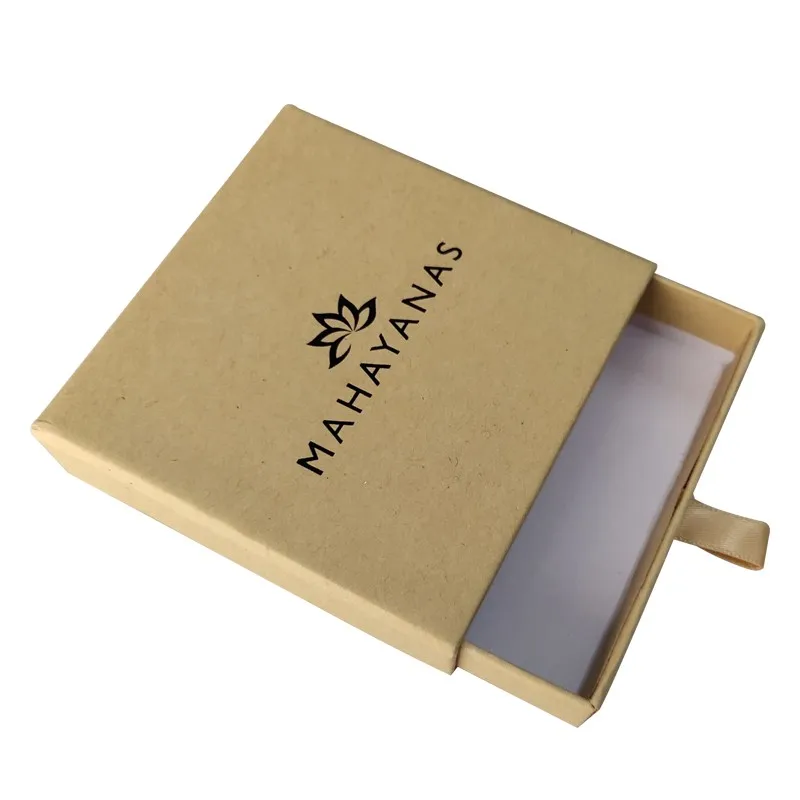 Custom logo rigid luxury paper Cardboard Small sliding jewelry packaging sliding drawer gift box