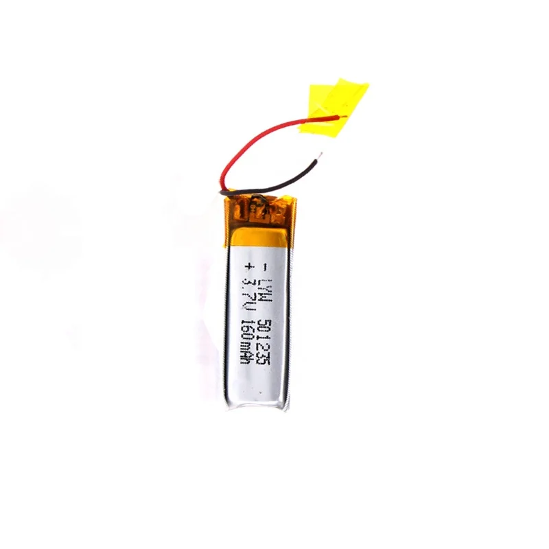 3.7 V 170 mAh Rechargeable Lithium Polymer Battery 501235P