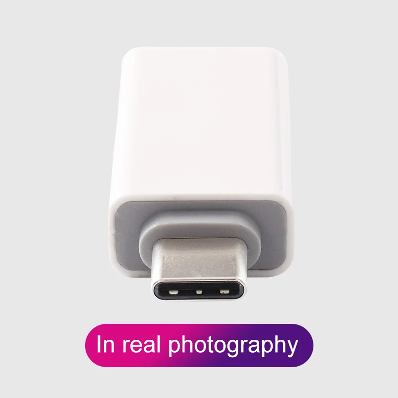 
USB 3.1 Type C MALE TO A FEMALE ADAPTER white color ABS shell material transmission speed 5Gbps OTG usb c power adapter 