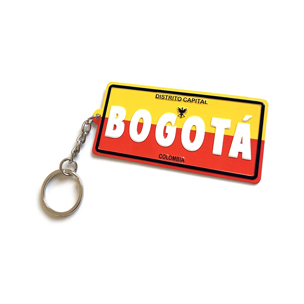 Factory Making Supply Luxury 3D aluminum Alloy Metal Custom Souvenir Car License Plate Matel Keyring Keychain