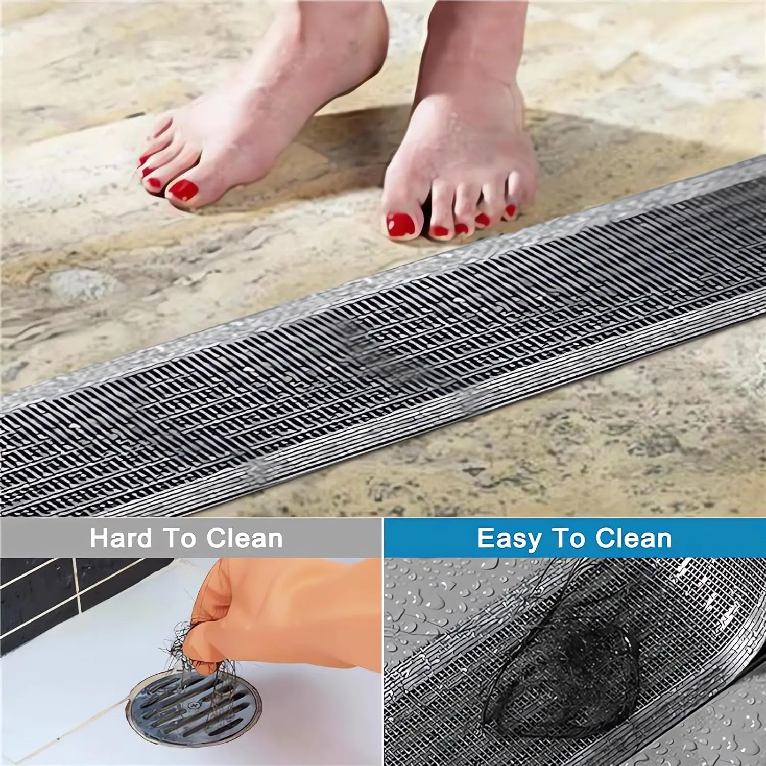 Hot sale Self-adhesive fiberglass Mesh Stickers Disposable Drain Hair Catchers for Floor Drain Hair Blocking Filter Stickers