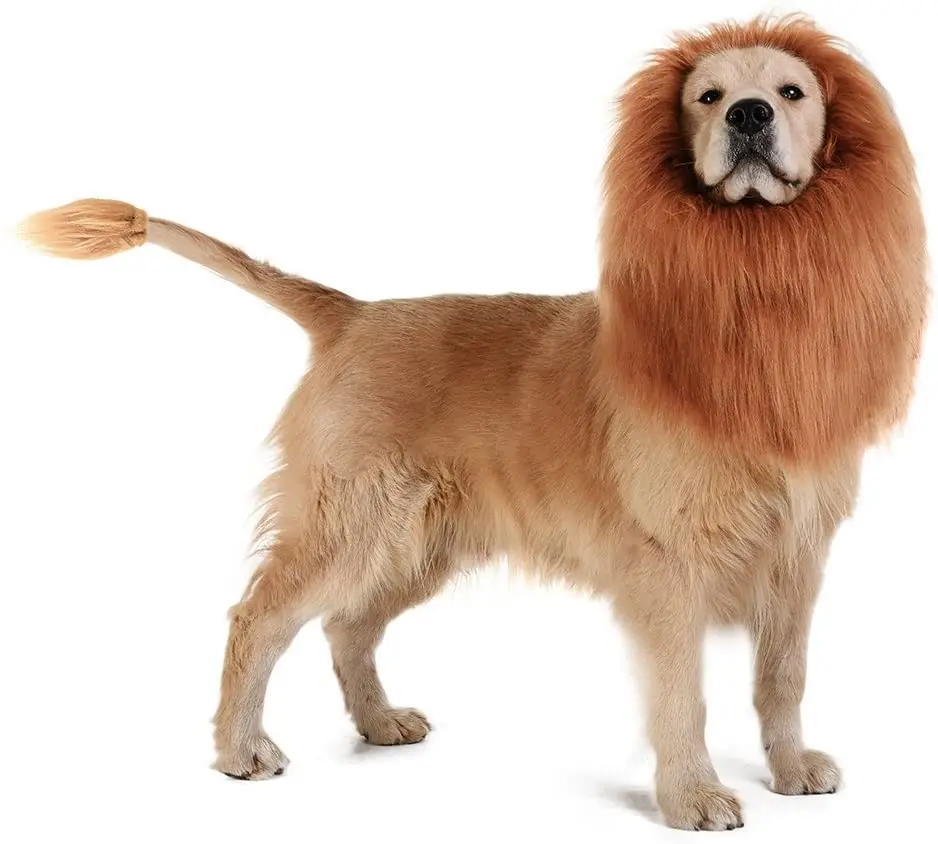 Realistic Funny Lion Mane for Dog Costumes