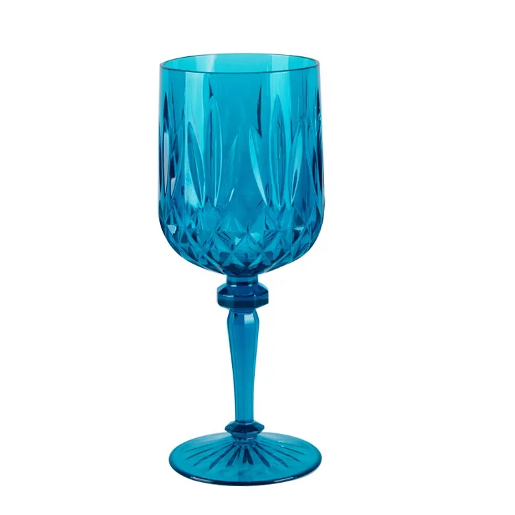 Dishwasher safe Plastic drinkware  wine glasses unbreakable plastic Tritan wine goblet cup