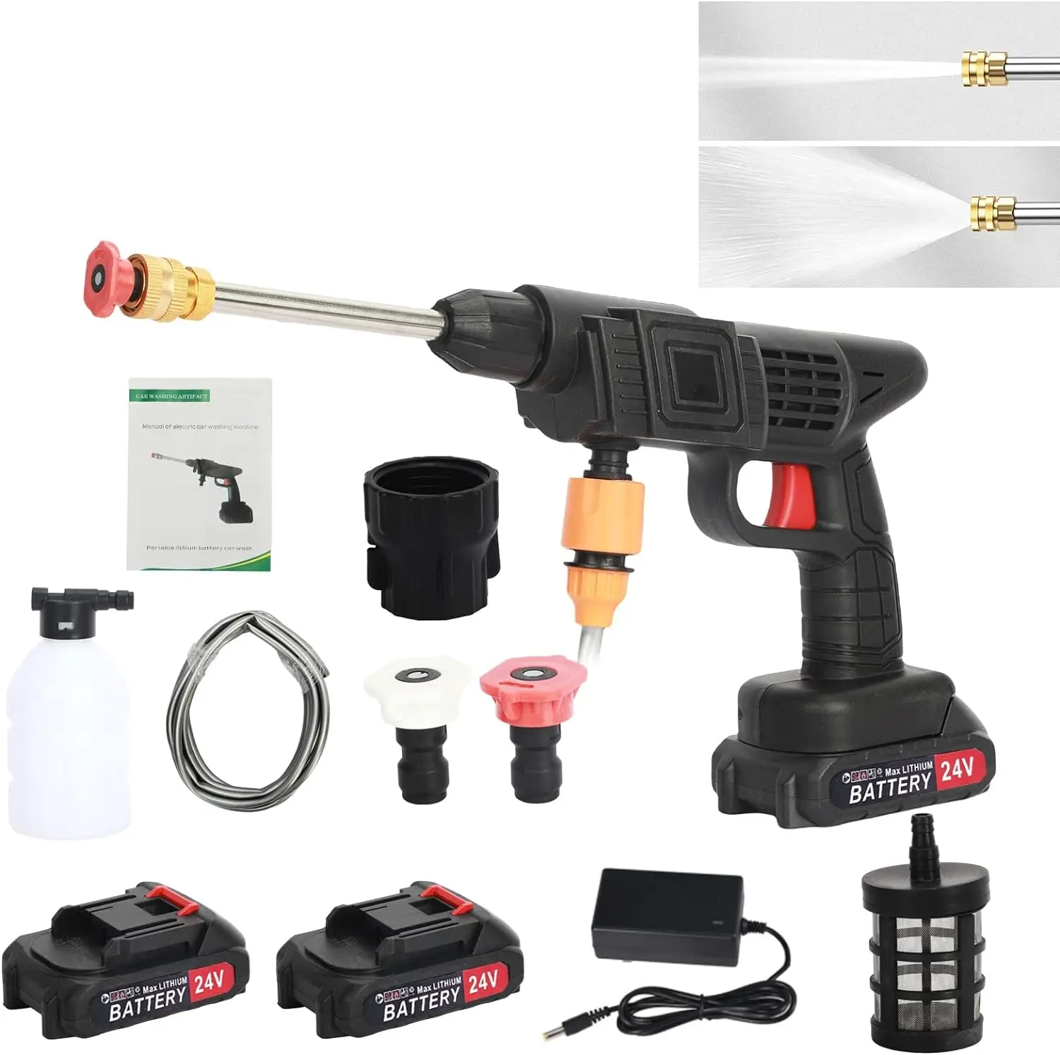 Factory direct sale Mini Sprayer High Pressure Car Washing Machine Battery Electric Portable Gun Car Washer  Laveuse de voiture