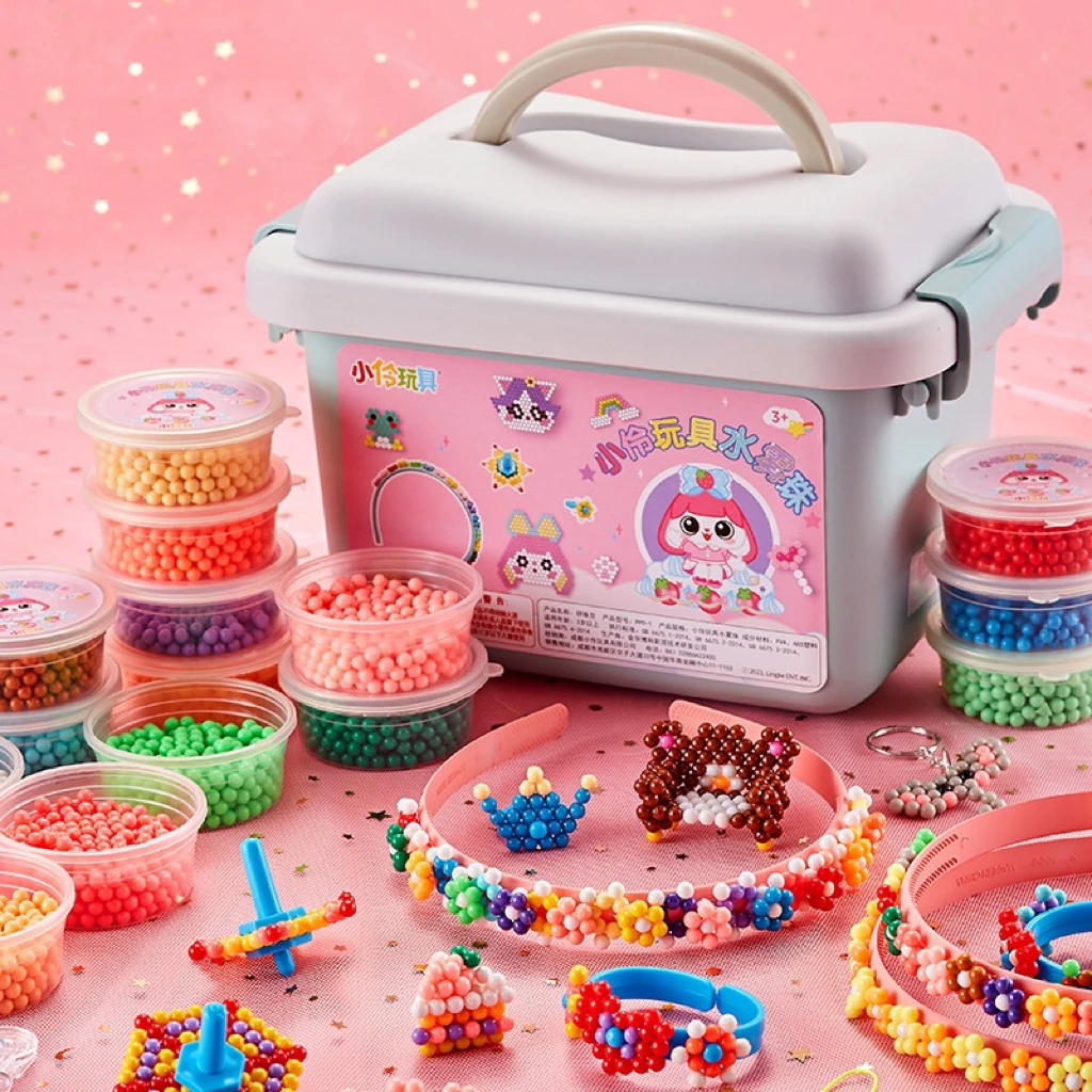 Handmade Art Creative Mist Magic Beads Toy Set, Educational Water Spray Sticky Fuse Beads DIY Toy for Kids