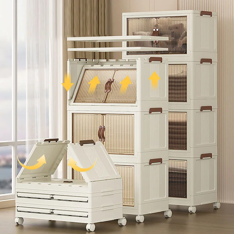 Extra Large Capacity Foldable Storage Cabinet Clothes Quilt Storage Organizer