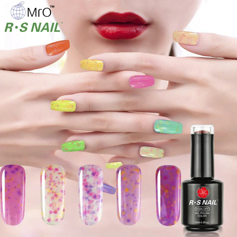 Бесплатный образец RS Nail heyuan Завод УФ Гель-лак для ногтей сырный гель лак 8 мл/10 мл/15 мл индивидуальная