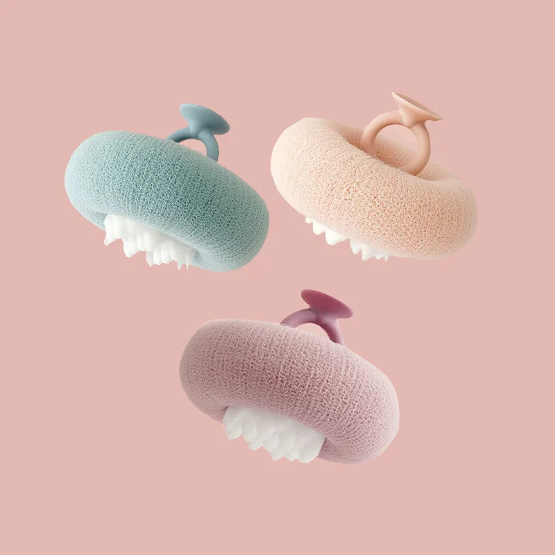 New 2-in-1 Sunflower Bath Ball Soft Sunflower Suction Cup Bath Ball Exfoliating Bath Sponge Cleaning Brush Shower Loofah Sponge
