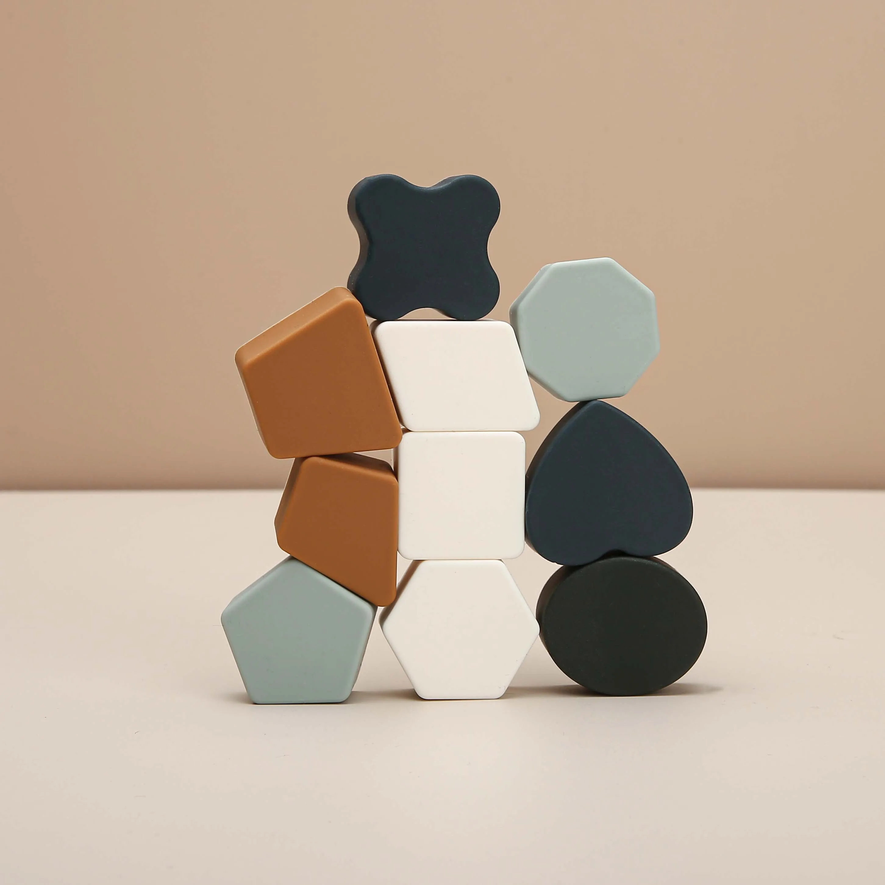 Силиконовые геометрические образовательные головоломки Монтессори, Дошкольные Детские игрушки