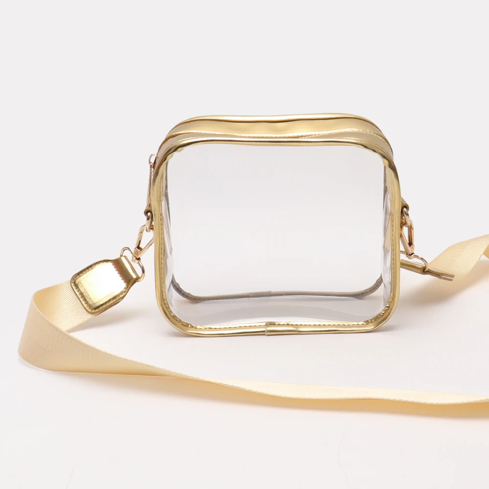 Летняя прозрачная сумка-желе через плечо, пляжная сумка через плечо, женская прозрачная мини-сумка из ПВХ