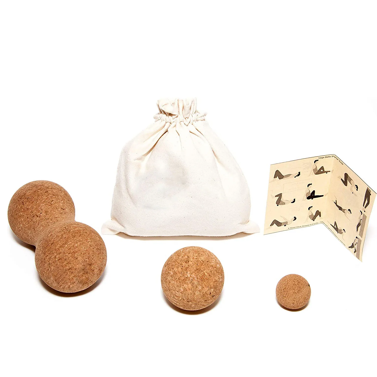 Custom natural firming environmental protection deep tissue massage travel bag large cork yoga ball