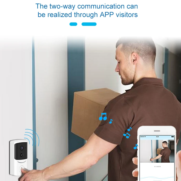 New arrived 1080p hd wireless wifi video doorbell gate camera video door bell camera with monitor