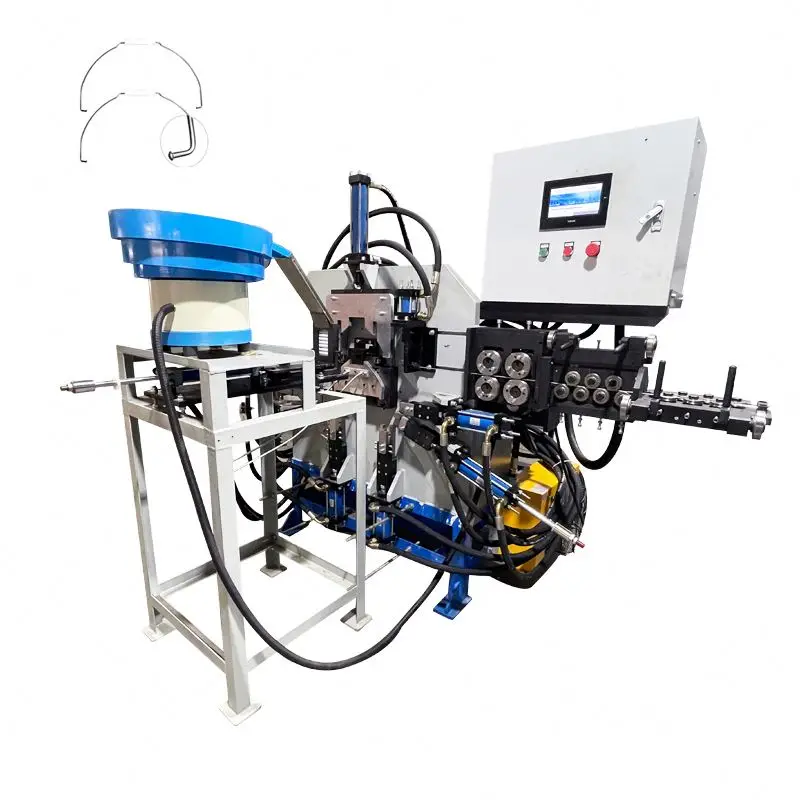 Automatic CNC hydraulic metal wire bending manufacturing pail ring barrel hook bucket handle making machine