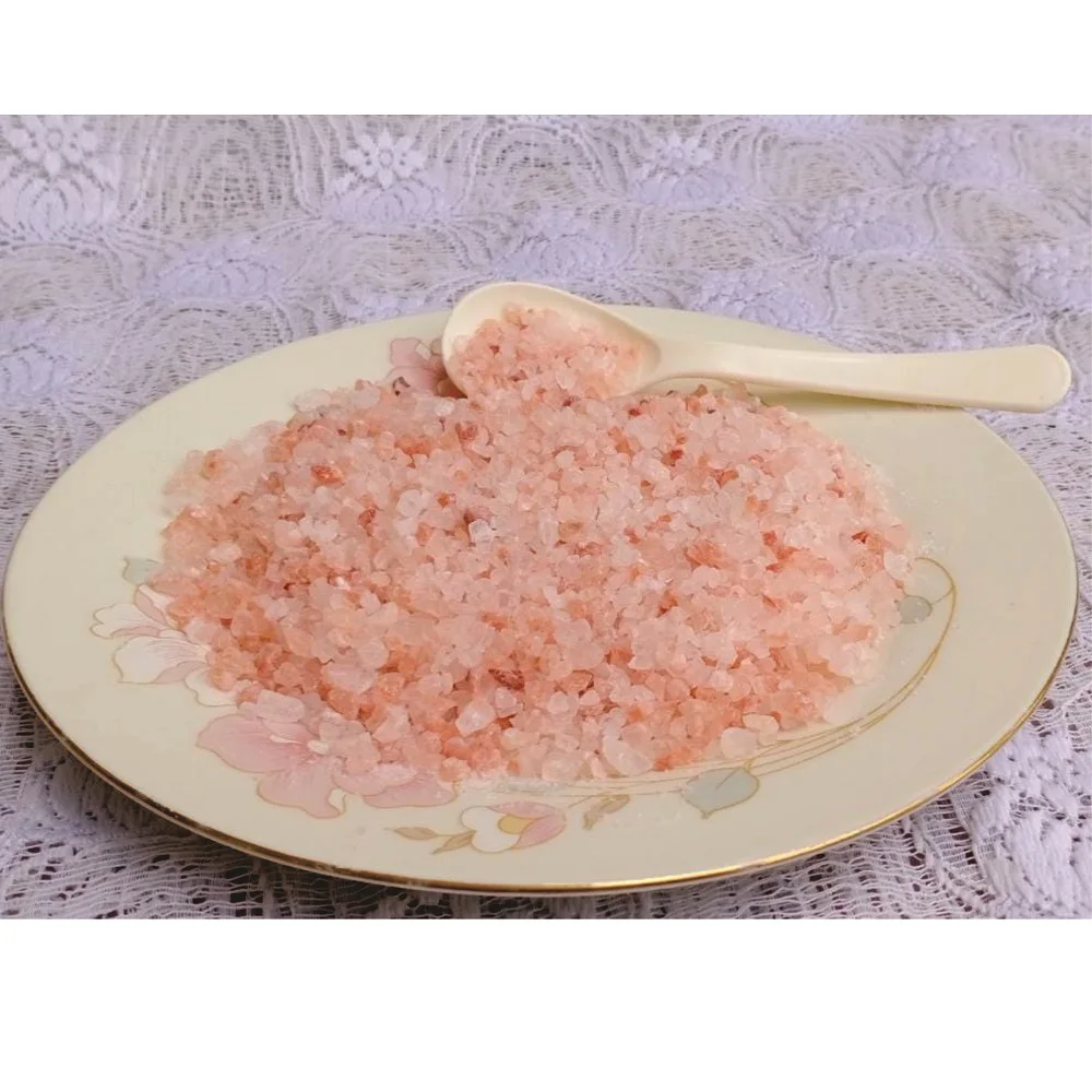 Гималайская Розовая натуральная съедобная горная соль, лучшая для приготовления пищи и настольной соли, средние грубые гранулы (2-5 мм).