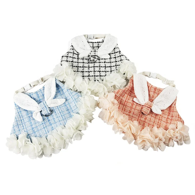 Adjustable Small Fragrance Clothes Traction Rope Rabbit Carrier Pet Set For Ferret Guinea Pig Rabbit Hamster Clothes Accessories