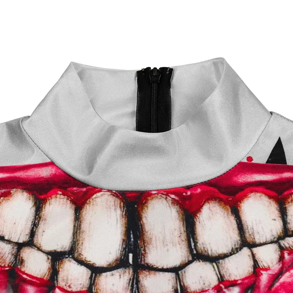 Sexy Women Cosplay Jumpsuits Print Halloween Costumes Tight Bodysuit With Hands With Foot N37-31