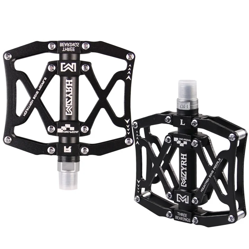 
R1802y 1 Pair Of 3 Bearings Aluminum Alloy For Mtb Bike Pedal Composite Mountain Cnc Bike Pedals High-strength Non-slip 
