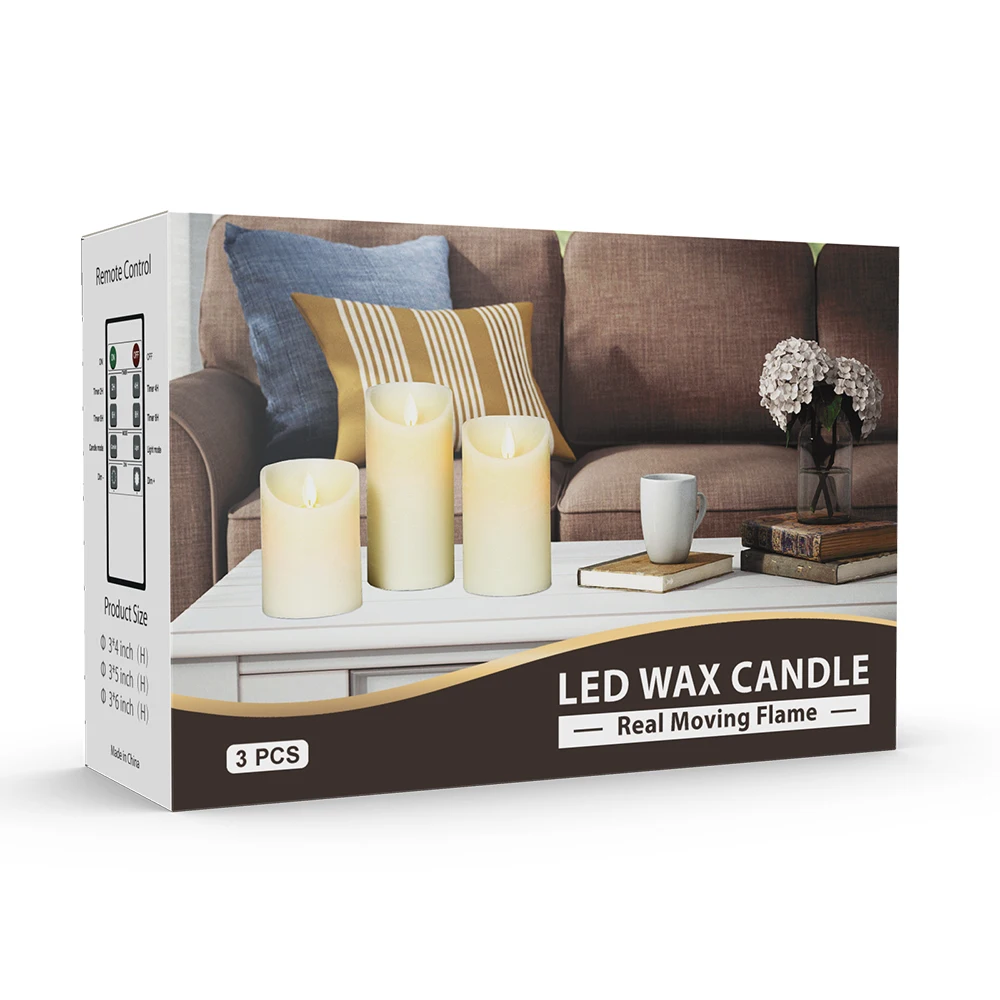 Mescente recharge led candle light with swirling glitter, electric led lights candle