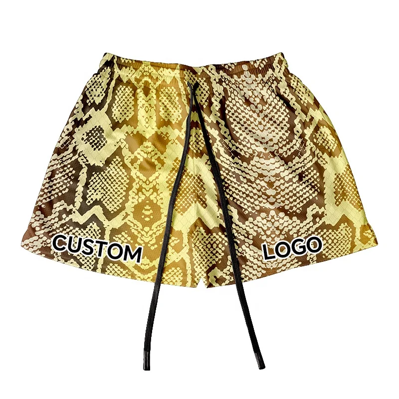 High Quality snake pattern men short Double Sublimation mesh shorts manufacturer 100% Polyester Customised Muay Thai Shorts
