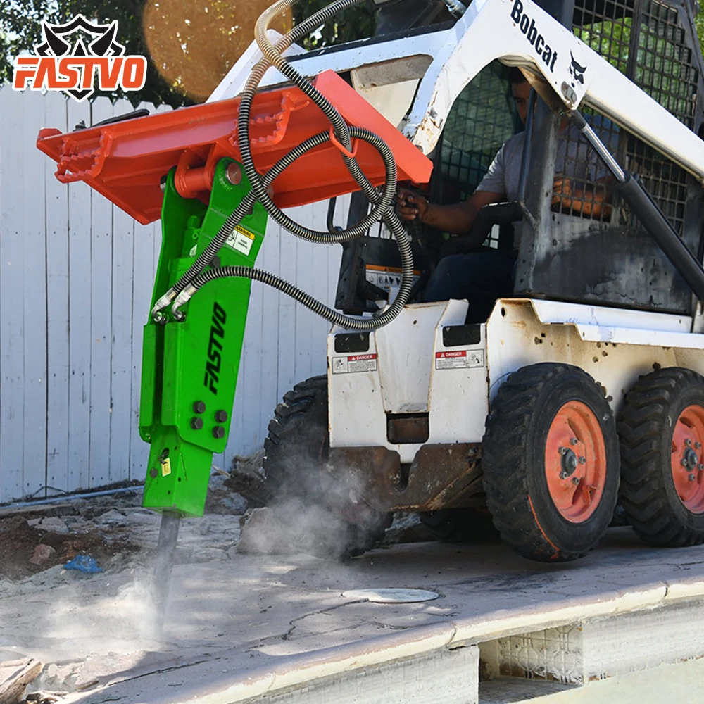 Skid Steer Hydraulic Concrete Breaker Stone Crusher Hammer for Skid Steer Loader