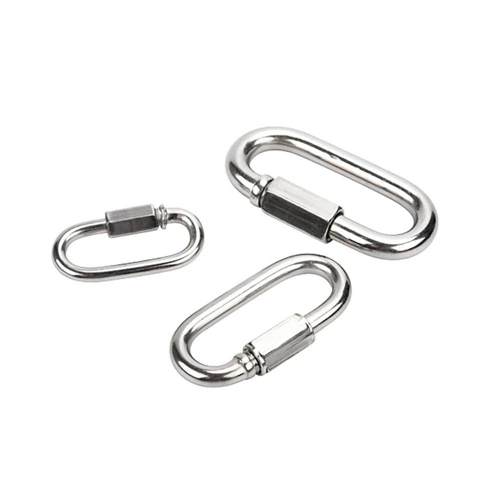 Hot Sale Stainless Steel Heavy Duty Anti Rust Chain Quick Links For Camping and Hiking