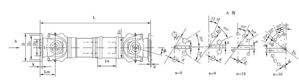SWC-BH Type High speed Universal Joint Shaft Couplings cardan drive shaft