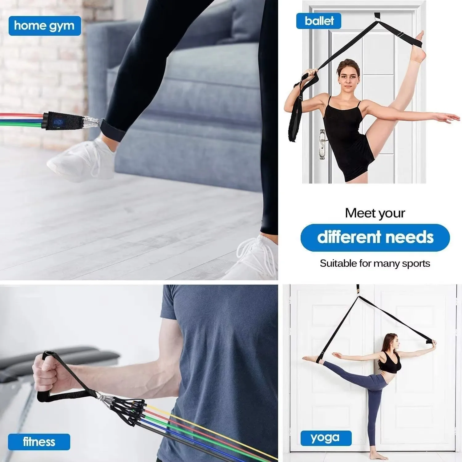 Leajoy Resistance Band A Single Stretch Exercise band resistance Training Expander Fitness Door Anchor