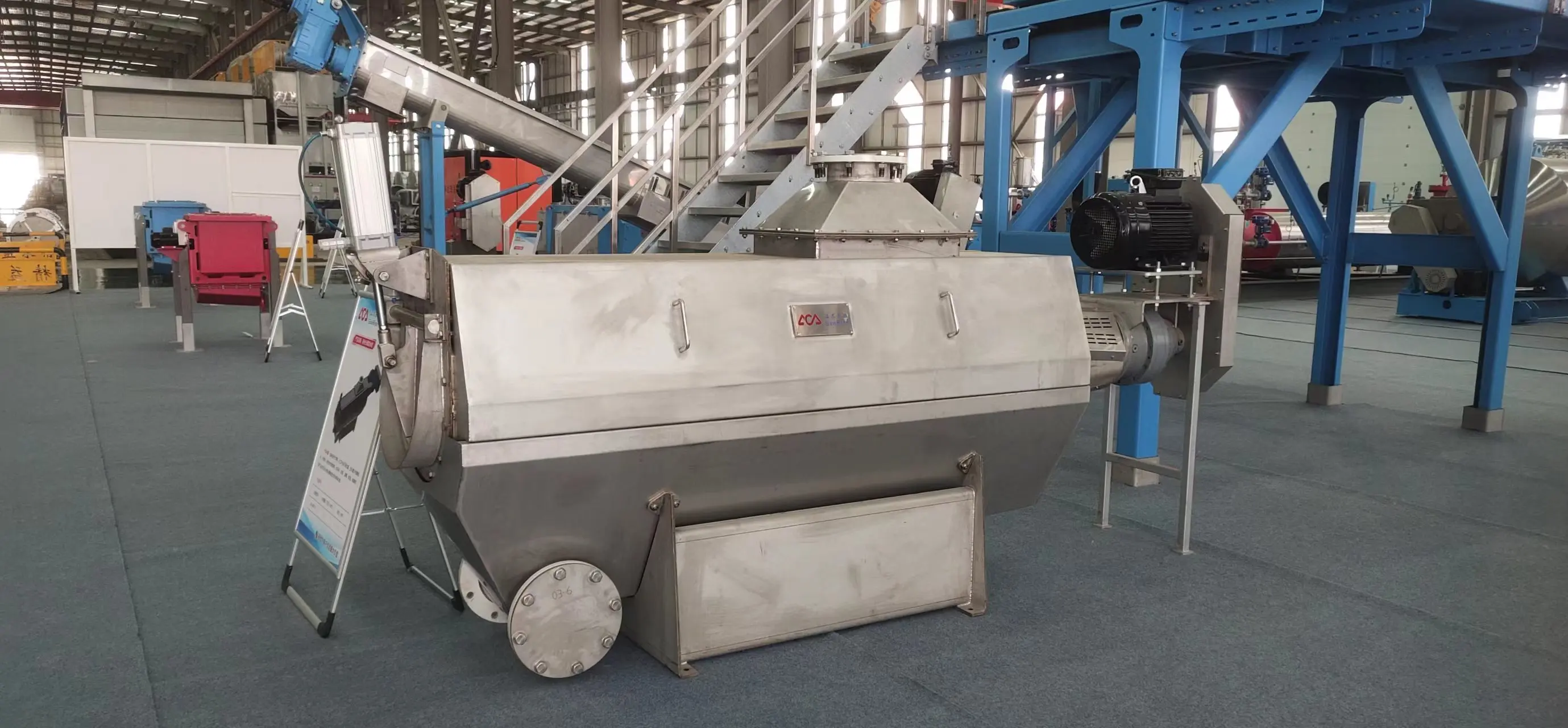 High productive  wet feather dewater  press  of animal  waste rendering plant