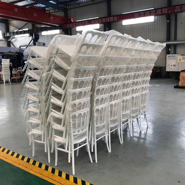 Plastic Rental Company Gold and Clear Napoleon Wedding Banquet Chairs
