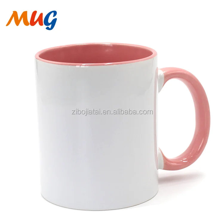wholesale zibo factory produce 11oz white blank  sublimation mug ceramic coated coffee cup ceramic mug